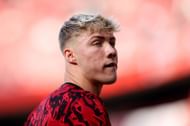 Hojlund debuted for Manchester United against Arsenal.